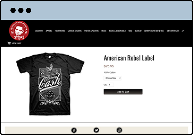 Johnny Cash ShopSite